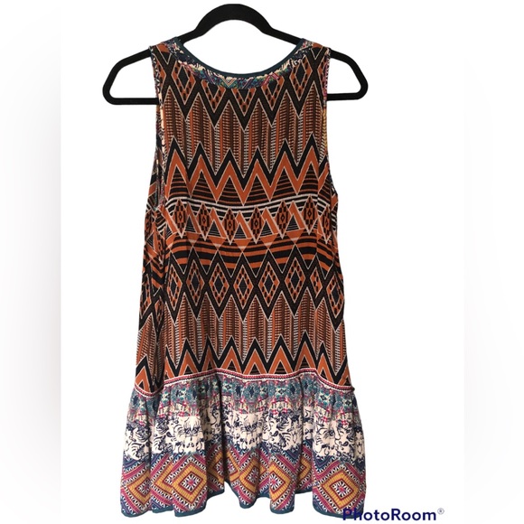 THML ANTHROPOLOGIE Tribal Tank Dress Size Medium - Picture 3 of 5